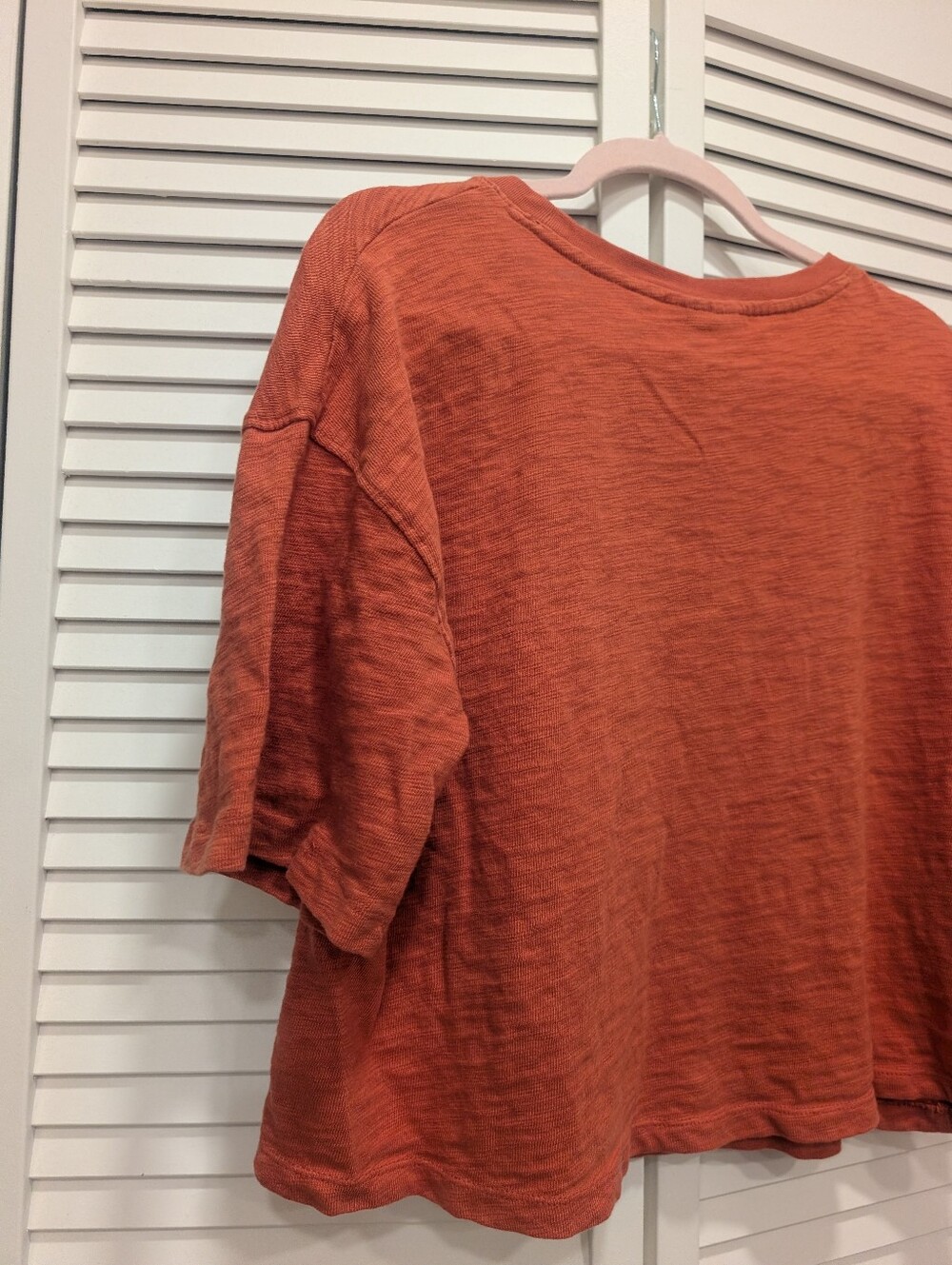 Universal Thread Rust Orange Short Sleeve Boxy Tee Size Medium 100% Cotton